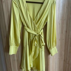 Yellow Wrap Dress